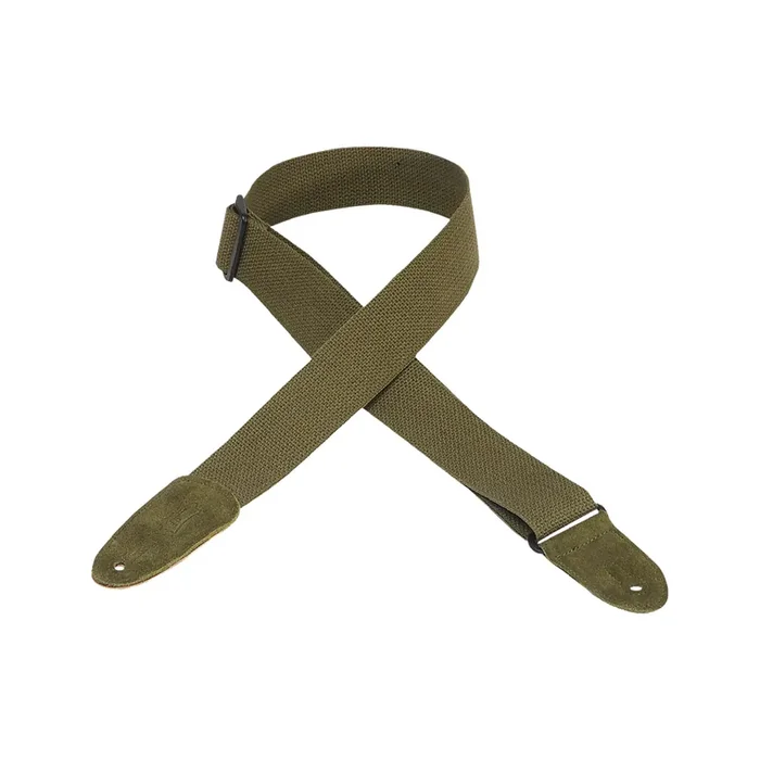 Levy‘s MC8 2inch Cotton with Suede Ends Guitar Strap, Green