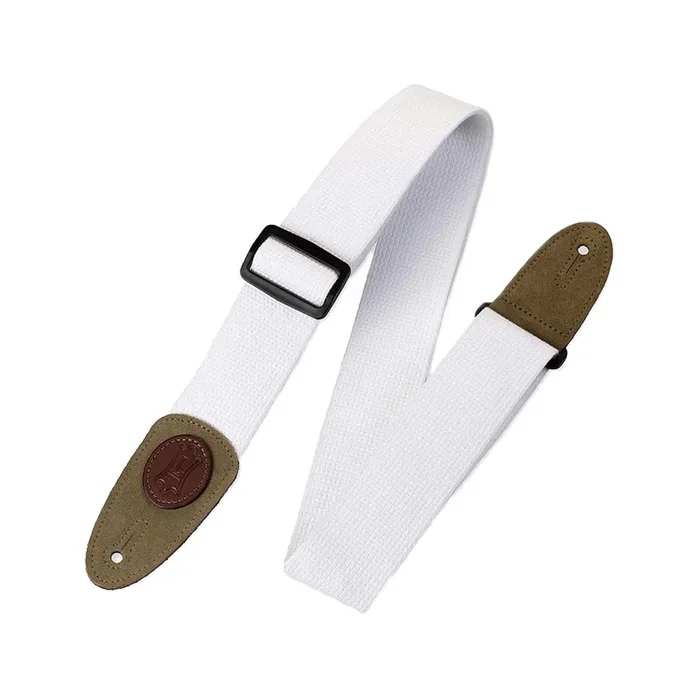 Levy‘s MSSC8 2inch Cotton Guitar Strap, White