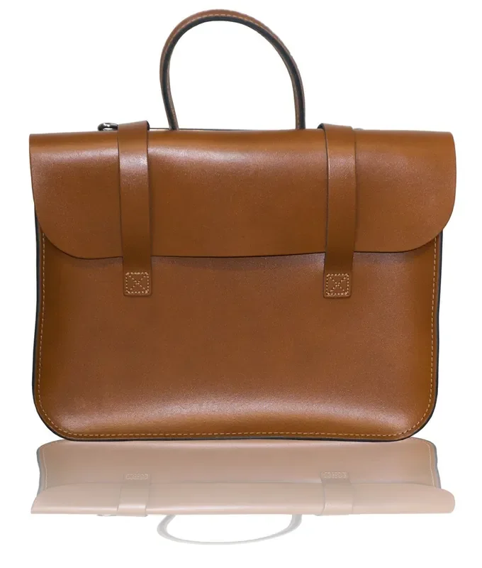 LG London Tan Leather Music Case – English Made