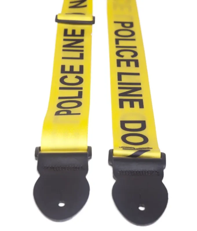 LG Police Line – Yellow 2″ Webbed Guitar Strap