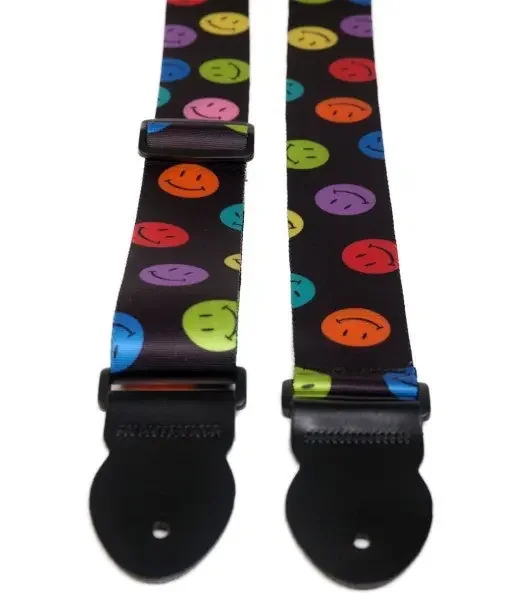 LG Smiley Face 2″ Webbed Guitar Strap