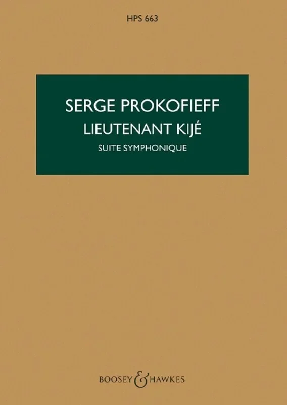 Lieutenant Kije Suite Op 60 Study Score Book