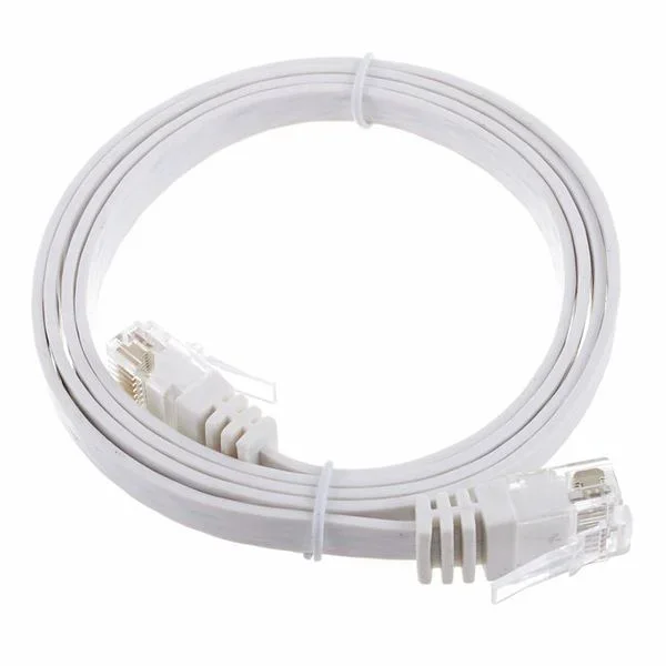 Lindy Cat6 Flach-Cable 1m White