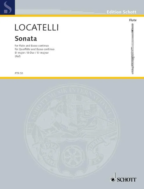 Locatelli, Pietro Antonio : Locatelli, Pietro Antonio : Sonata Bb major, – flute and basso continuo – Schott Digital
