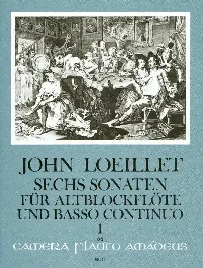 Loeillet 6 Sonatas Op. 3 for Treble Recorder and Basso Continuo, Vol. 1