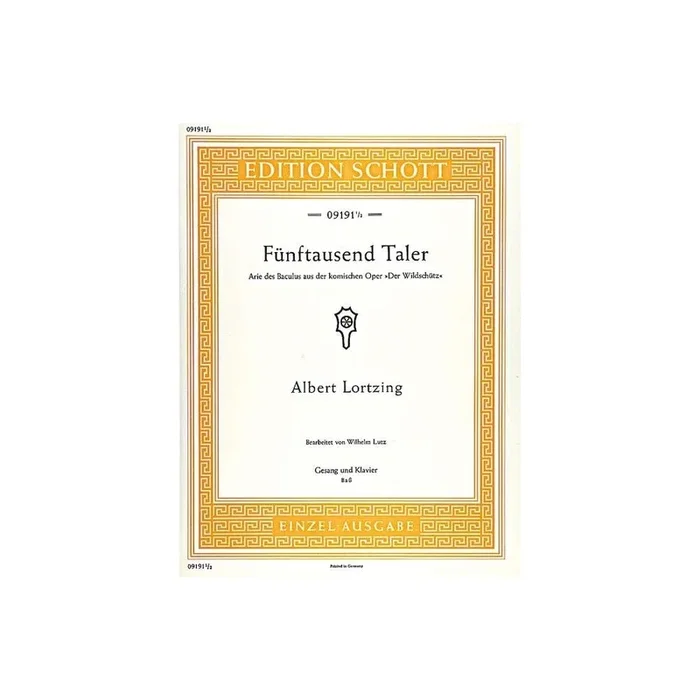 Lortzing, Albert – Fünftausend Taler