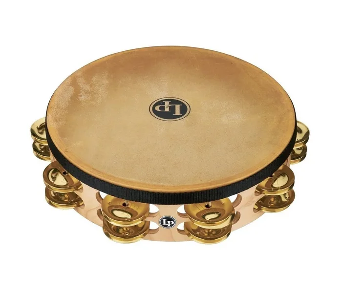 LP 10 ” Double Row Headed Tambourine Pro in Brass