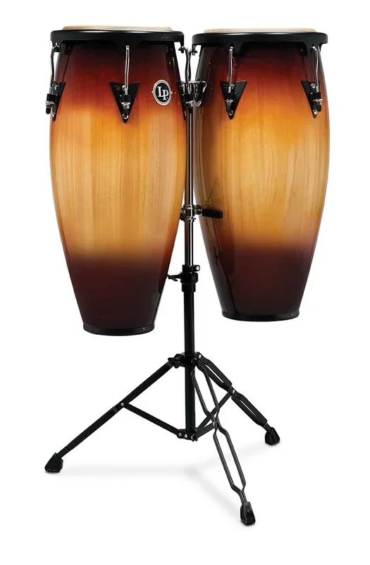LP Aspire 10″/11″ Conga Set with Double Stand – Vintage Sunburst