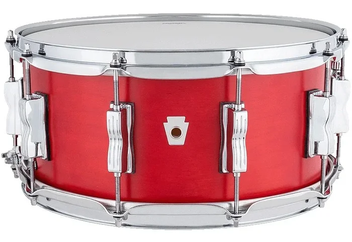 Ludwig 6.5×14 Neusonic Maple Cherry Snare Drum, Satin Diablo Red