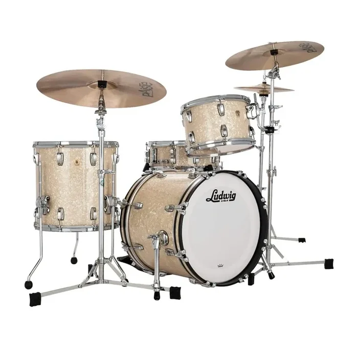 Ludwig Classic Maple Drum Kit Shell Pack, Vintage White Marine
