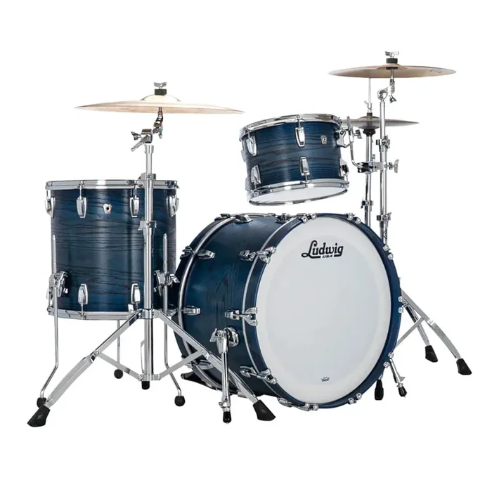 Ludwig Classic Oak 3pc Drum Set Blue Burst FAB 22/13/16