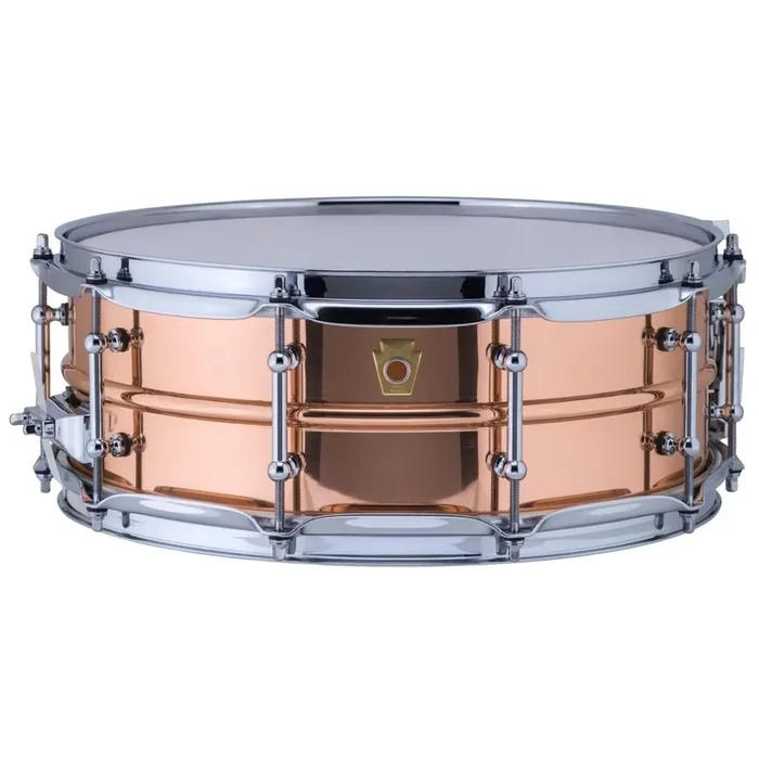 Ludwig Copper Phonic 5×14 Smooth Snare Drum with Tube Lugs