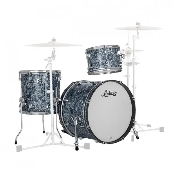 Ludwig Neusonic 3pc Shell Pack, Steel Blue Pearl