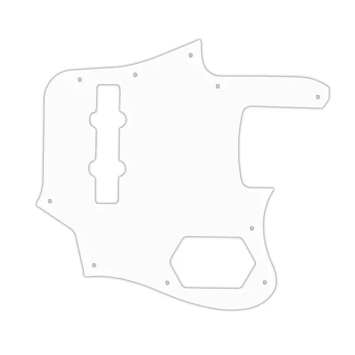 Made In Japan Deluxe Jaguar Bass 2012 – 2013 – Solid Shiny White .090″ / 2.29mm thick, with bevelled edge