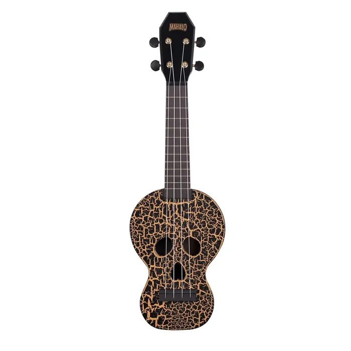 Mahalo Creative Series Soprano Ukulele – Skull (Black)