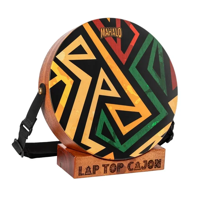 MAHALO Geometric graphic design Natural matt finish Laptop Cajon Pack. Geometric design.