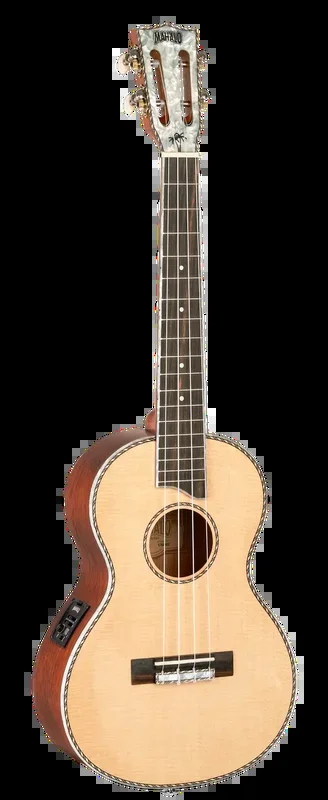 Mahalo Pearl Series Baritone Electric Acoustic Ukulele – Transparent Black