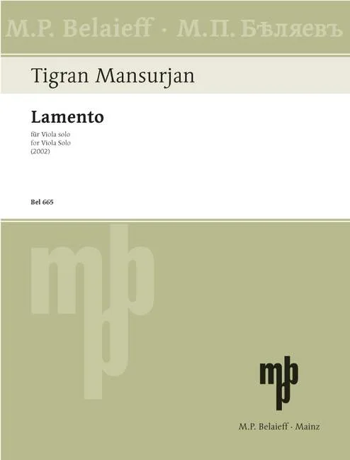 Mansurian, Tigran : Mansurian, Tigran : Lamento, – viola – Schott Digital