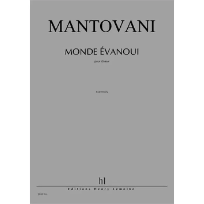 Mantovani, Bruno – Monde évanoui (Fragments pour Babylone)