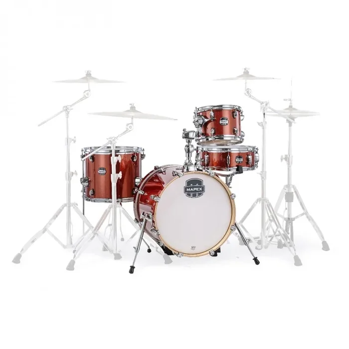 Mapex Mars Birch “Bop” Drum Kit Shell Pack 18″ Bass – Orange Sparkle