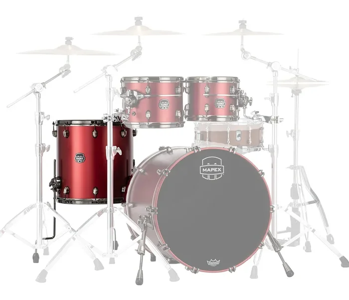 Mapex Saturn Evolution Maple Blend 16 ” x 14 ” Floor Tom In Tuscan Red