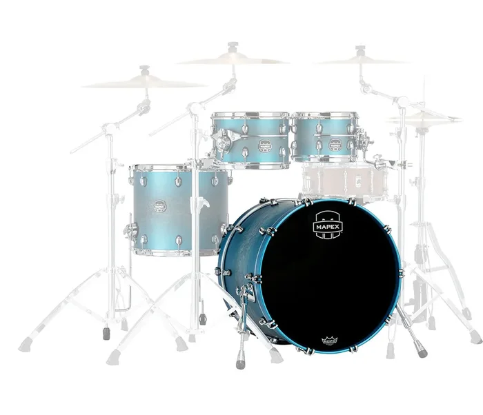 Mapex Saturn Evolution Maple Blend 20 ” x 18 ” Bass Drum (No Mount) In Exotic Azure Burst