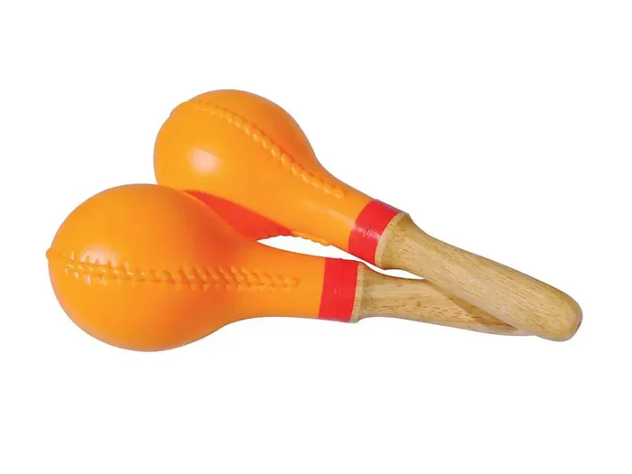 Maracas – Orange, Large Size Pair