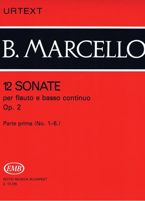 Marcello 12 Sonatas for Flute and Basso Continuo, Vol. 1
