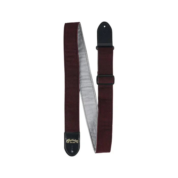 Martin 18A0149 Sea Wool Guitar Strap, Burgundy Tweed