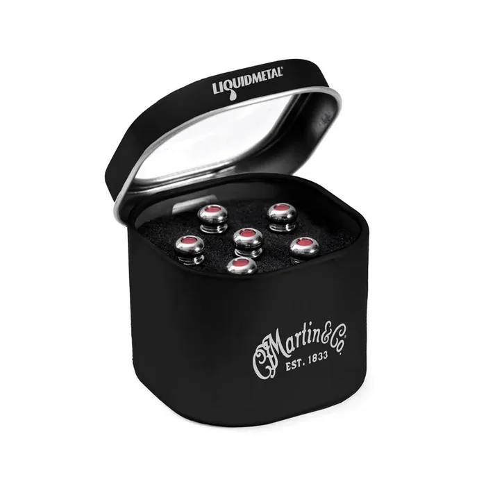 Martin 18APP0007 Bridge Pins, Chrome, Tin of 6