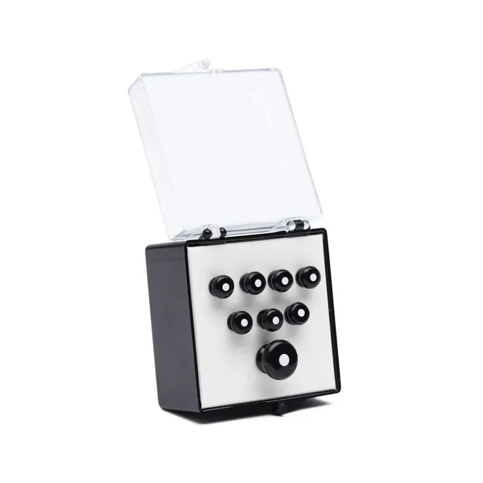 Martin 18APP21 Inlaid Bridge & Endpins, Black/White, Set of 8