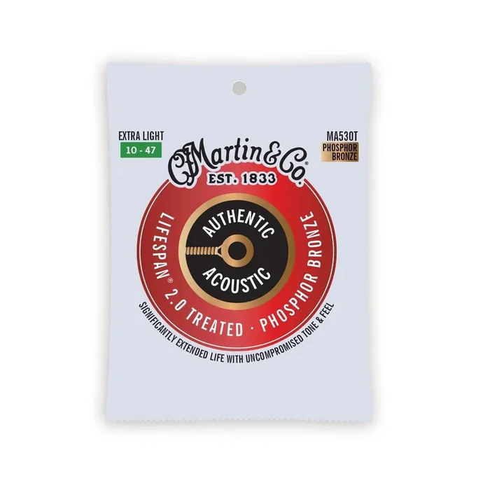 Martin Authentic Acoustic Lifespan® 2.0 Guitar Strings Phosphor Bronze