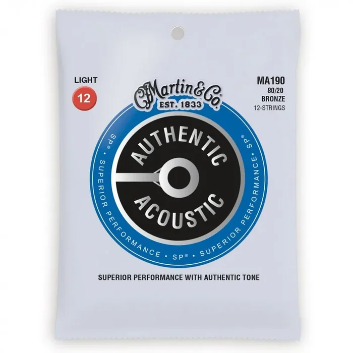 Martin Authentic Acoustic SP 80/20 Bronze 12-String 12-54 Acoustic Guitar Strings