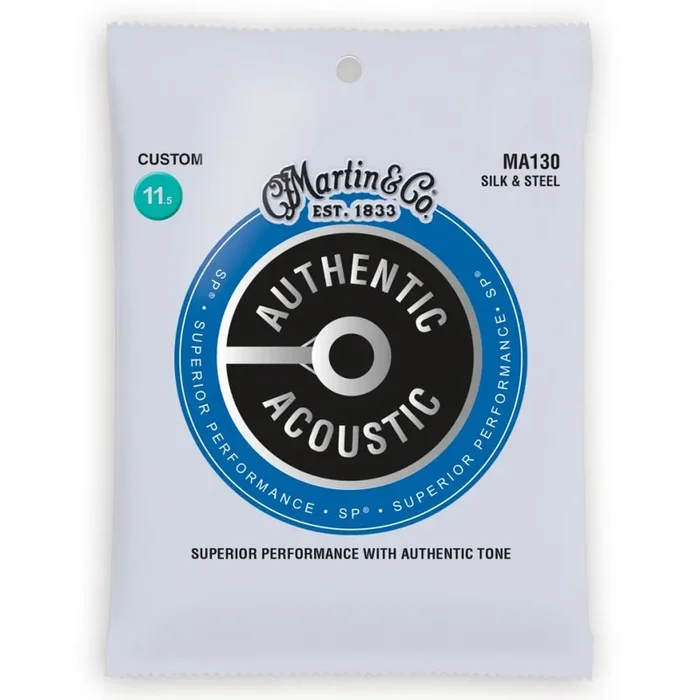 Martin Authentic Acoustic SP Silk & Steel 11.5-47 Folk Acoustic Guitar Strings