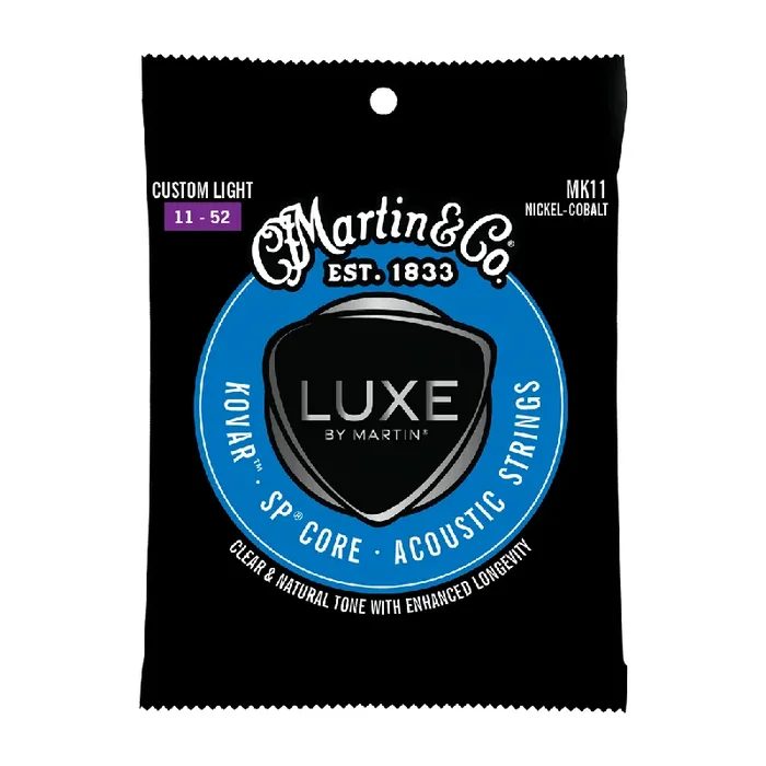 Martin LUXE Kovar Nickel-Cobalt 11-52 Acoustic Guitar Strings