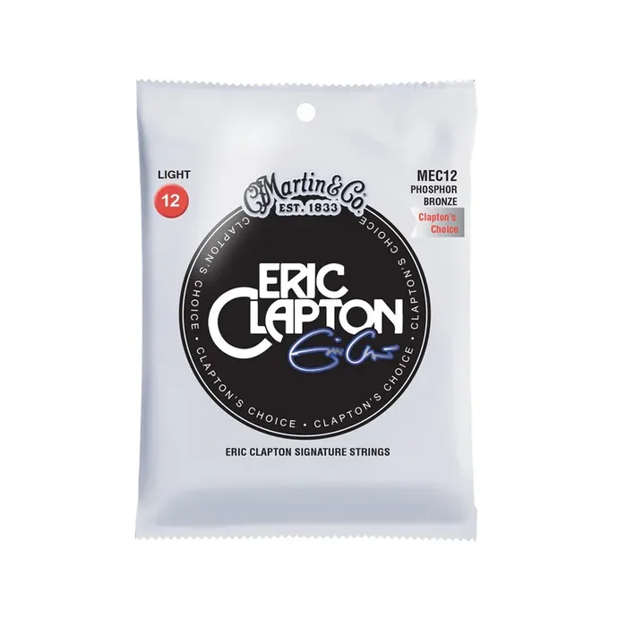 Martin MEC12 Clapton‘s Choice Signature Phosphor Bronze Acoustic Guitar Strings, Light, 12-54