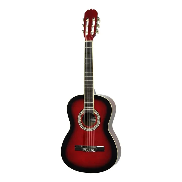 Martinez Full Size Beginner Classical Guitar (Wine Red)
