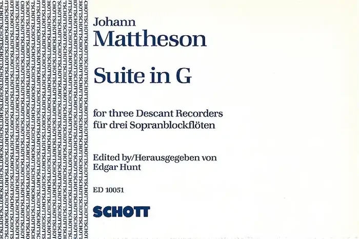 Mattheson Suite in G for Recorder Trio