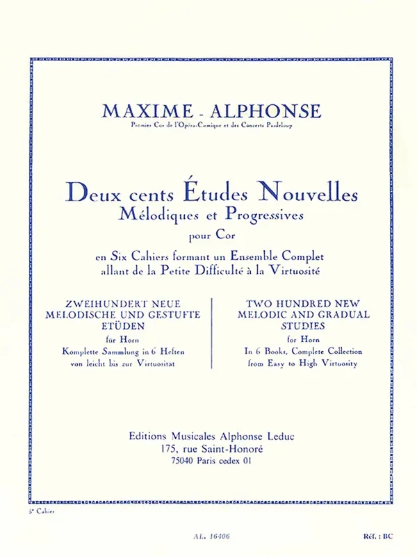 Maxime-Alphonse: 200 New Etudes – Volume 5 (20 Very Difficult Studies)