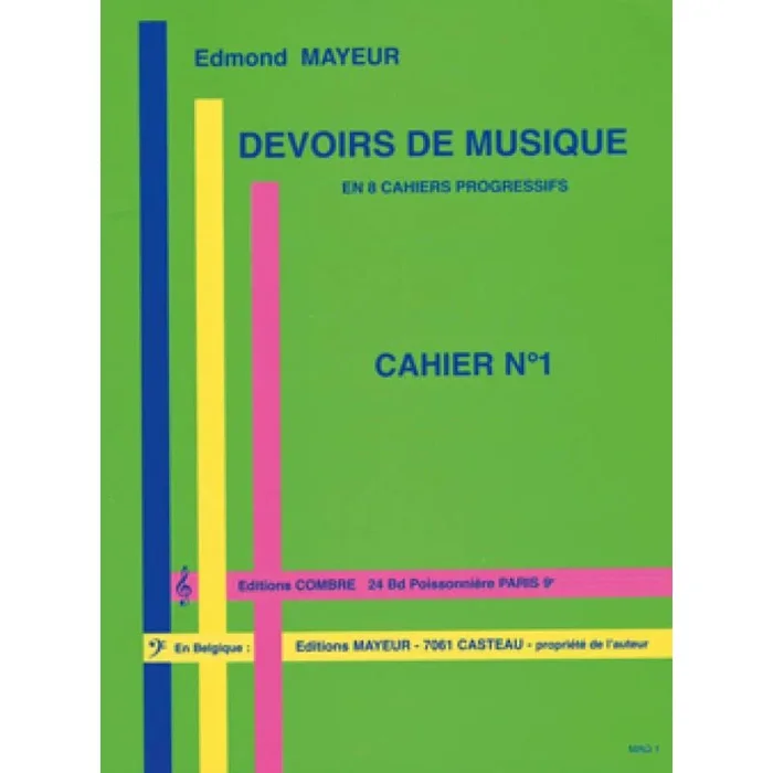 Mayeur, Edmond – Devoirs de musique cahier 1