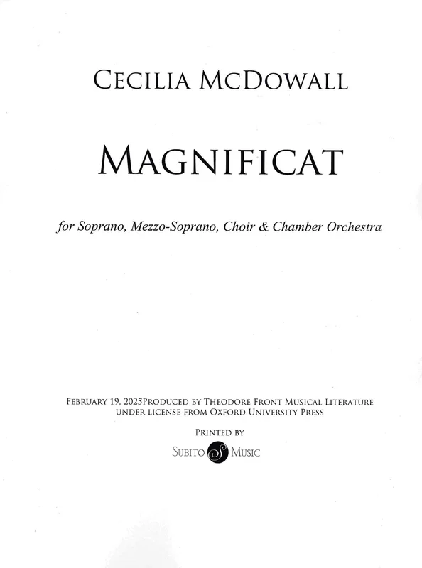 McDowall: Magnificat