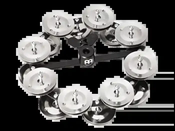 Meinl (HTHH2BK) Headliner Hi Hat Tambourine – Steel Jingles 2 Row