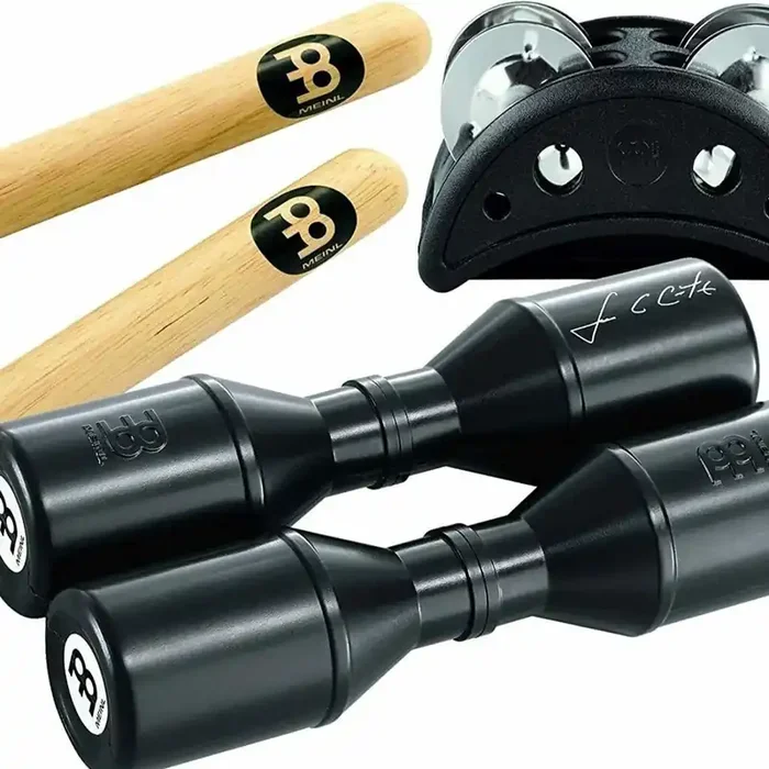 Meinl Percussion PP-1 Perc Pack with Luis Conte Shaker, Classic Hardwood Claves