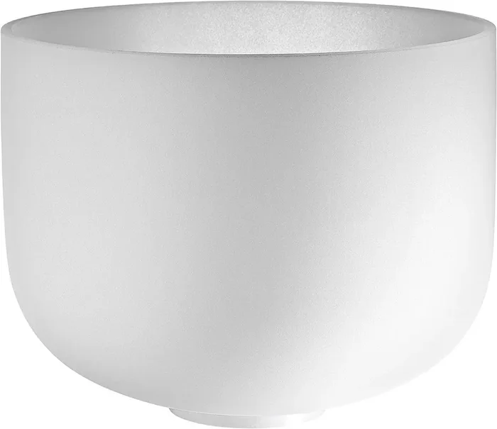 Meinl Sonic Energy Crystal Singing Bowl, white-frosted, 12″ / 30 cm, Note F3, Heart Chakra