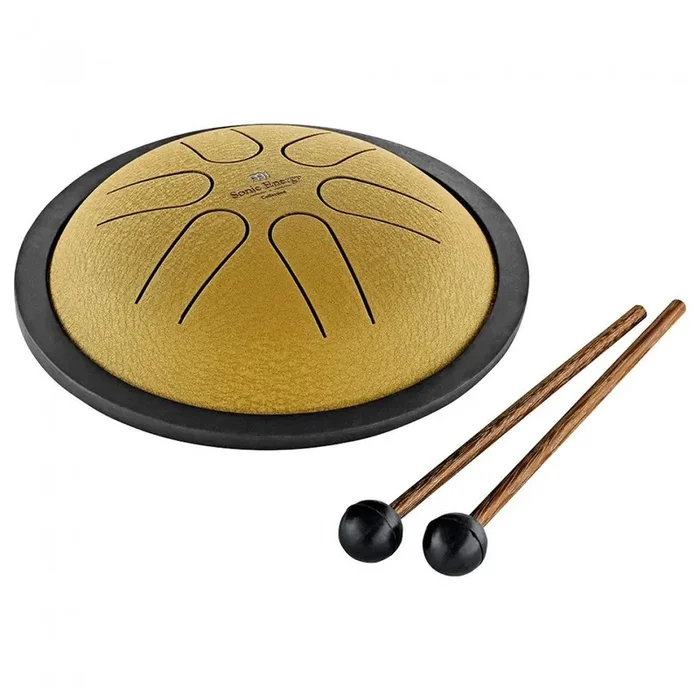 Meinl Sonic Energy Mini Steel Tongue Drum B Major, 6 Notes – Gold / 6″/15,24 cm