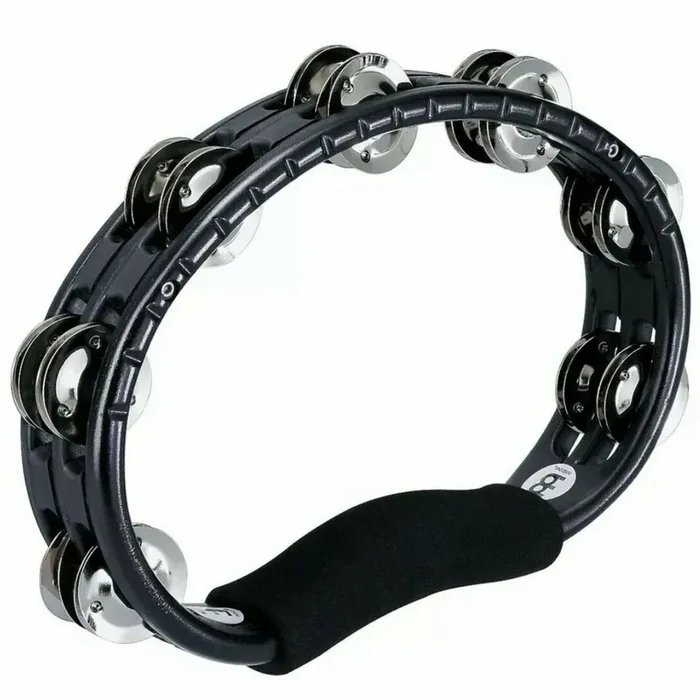 Meinl TMT1BK Tambourine Steel Jingles Black Professional Double Row