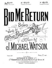 Michael Watson : Michael Watson : Bid Me Return – Piano, Voice – Faber Digital