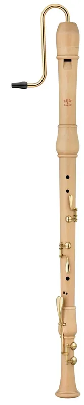 Moeck Flauto Rondo Crook Bass Recorder in Maple