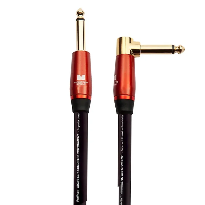 Monster ACOUSTIC Guitar Cable 21ft (6.4), Straight-Angled