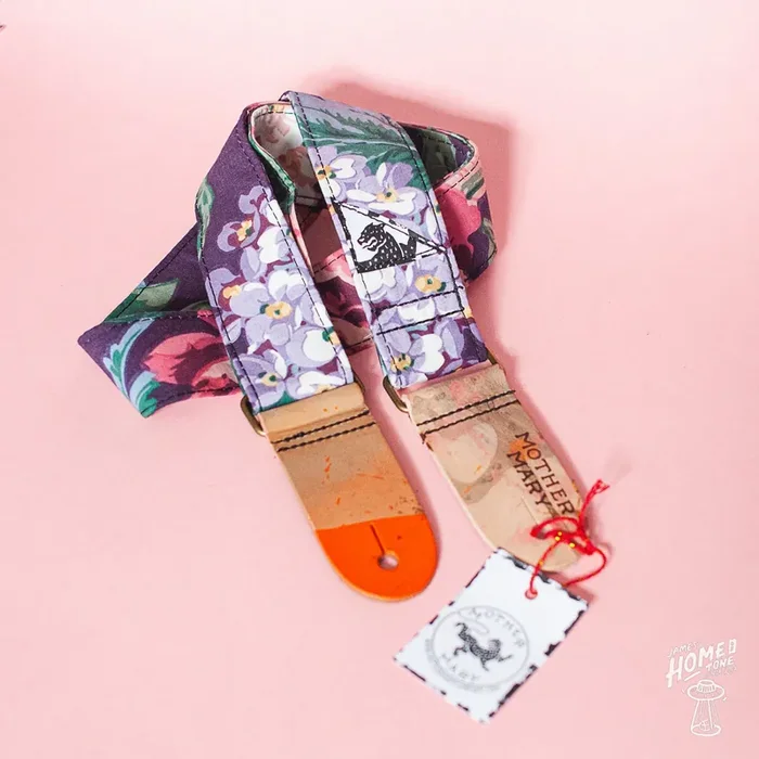 Mother Mary Company handmade guitar strap – ‘Bellflower‘